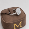 AN7356 1 ANELLO IN ORO BIANCO 18 CARATI CON DIAMANTI E BAGUETTE - AN7356/5