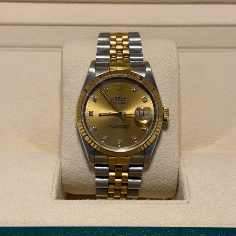 Rolex Datejust 36 16233 - Champagne Diamond Dial factory - 1994