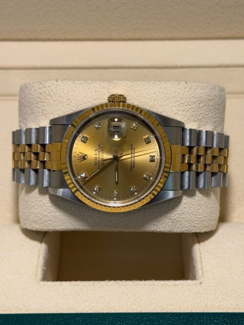 Rolex Datejust 36 16233 - Champagne Diamond Dial factory - 1994